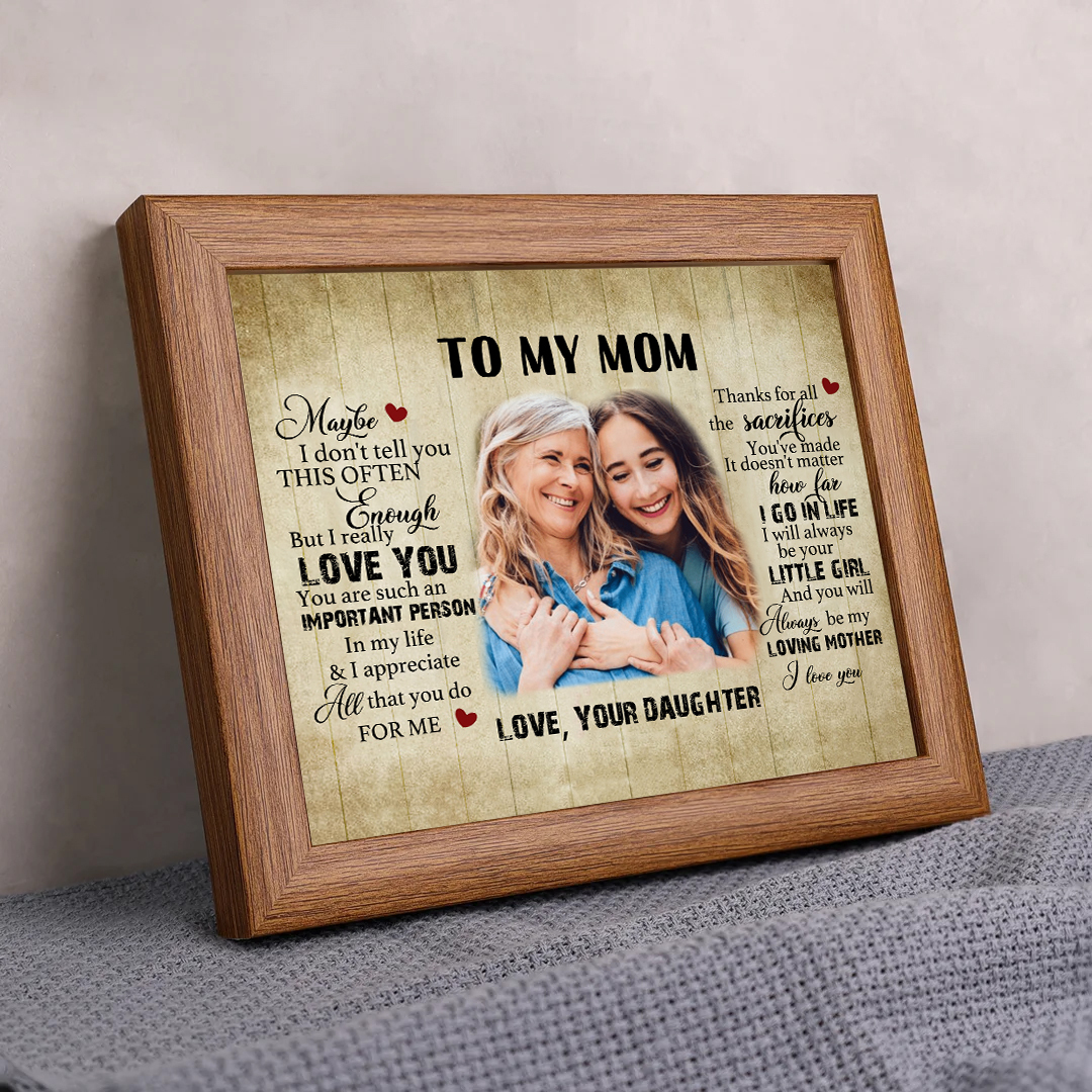 To My Mom Personalised Photo Frame With Light Gifts For Mother “Thanks for all the sacrifices You've made”-Jessemade AU