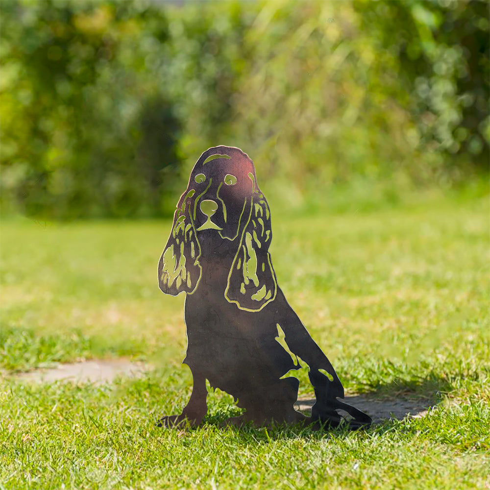 Cocker Spaniel Metal Dog Silhouette Garden Yard Decoration-Jessemade AU