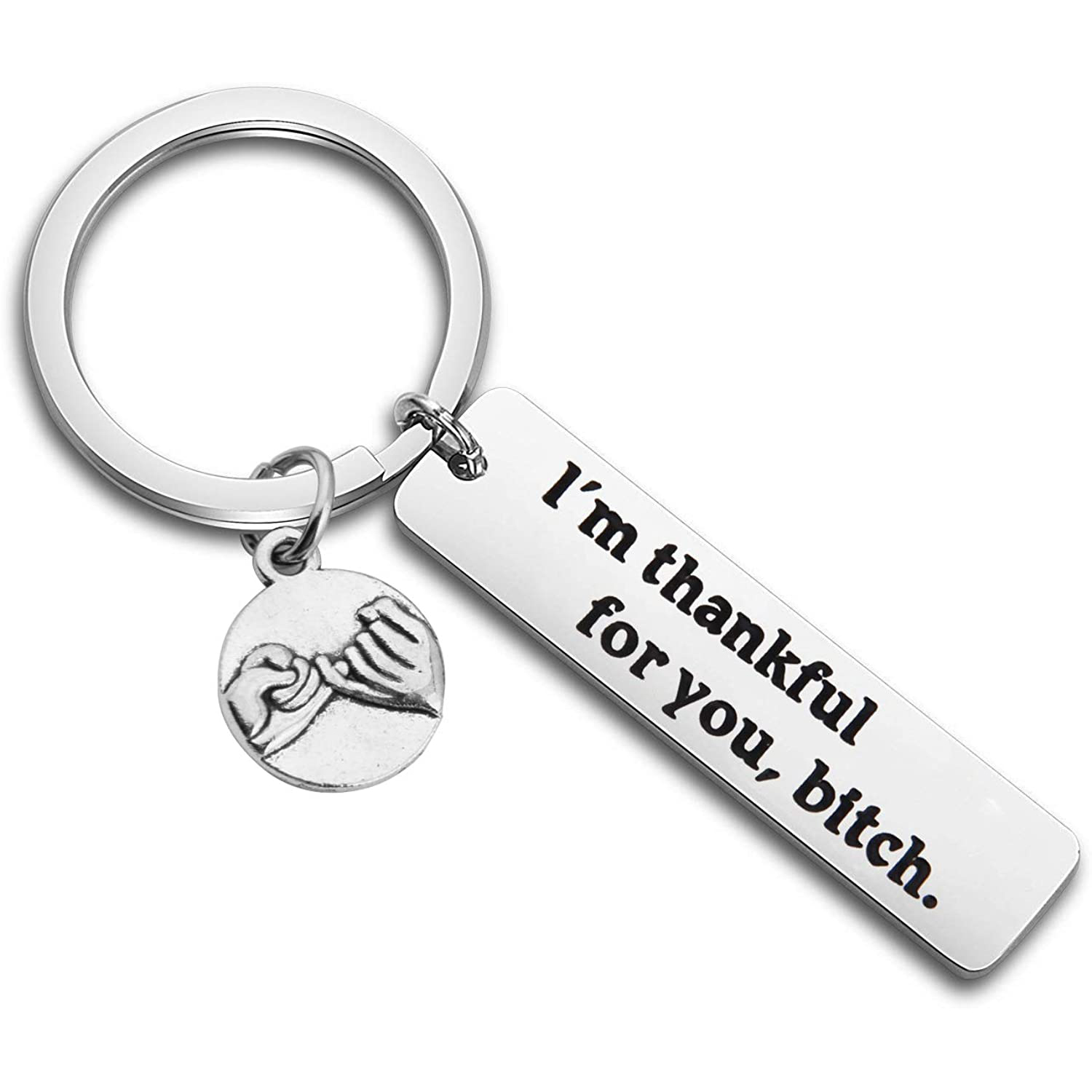 Friendship Keychain I'm Thankful For You Keychain Funny Gifts for Bestie-Jessemade AU