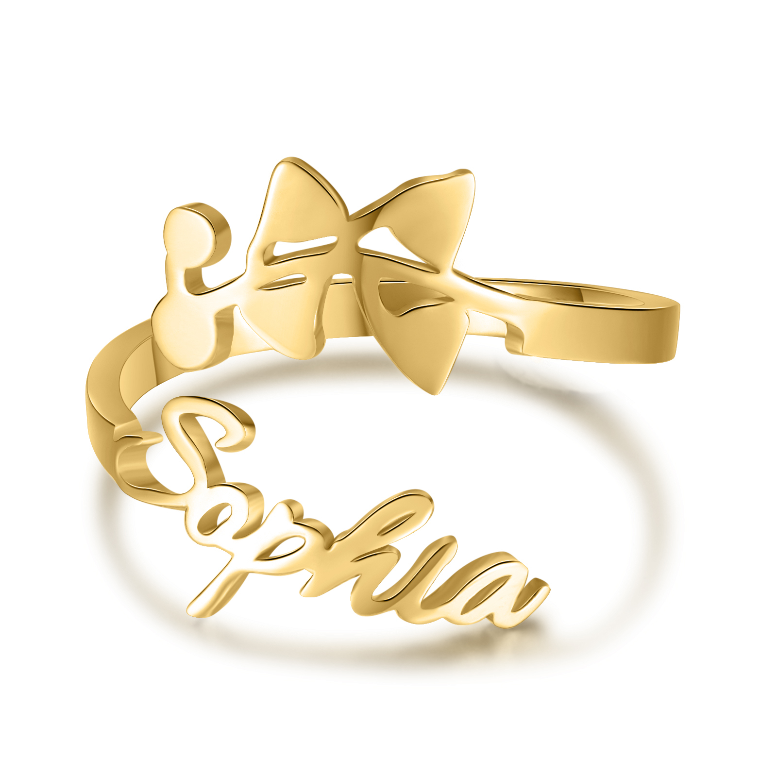 Personalised May Birth Flower Ring With Name Gifts For Her-Jessemade AU