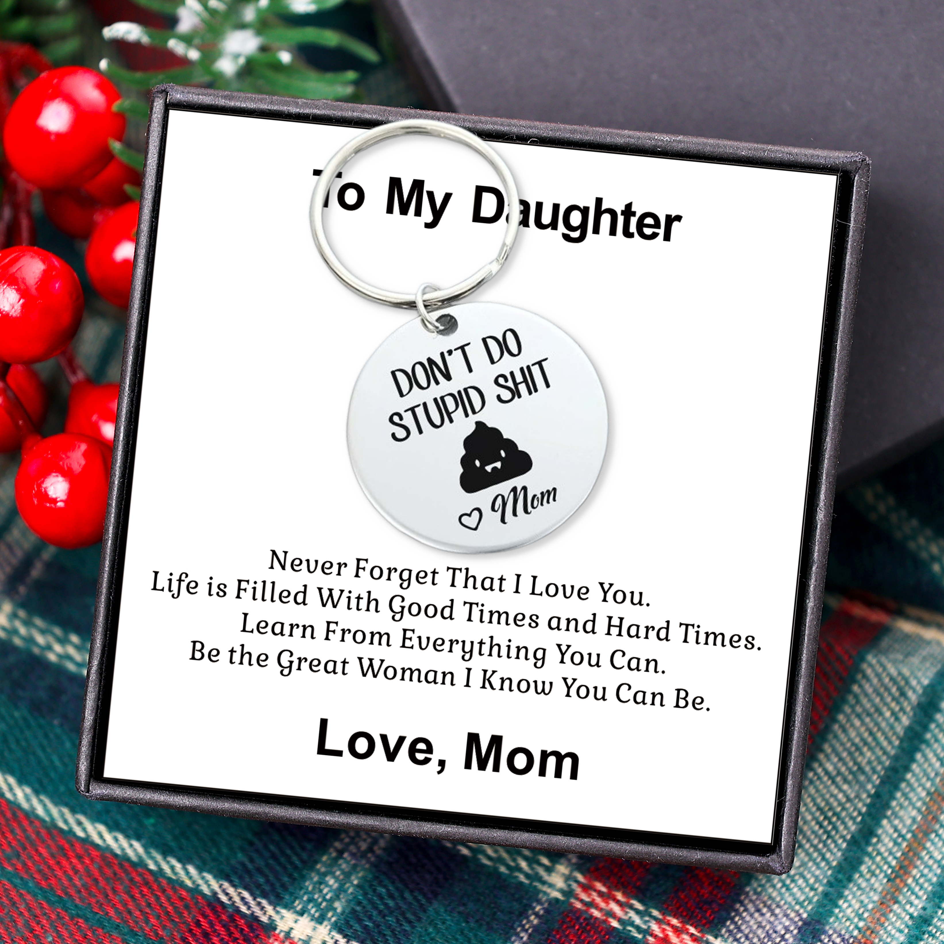 Don't Do Stupid Funny Keychain Custom Text Keyring Personalised Gift For Kids-Jessemade AU