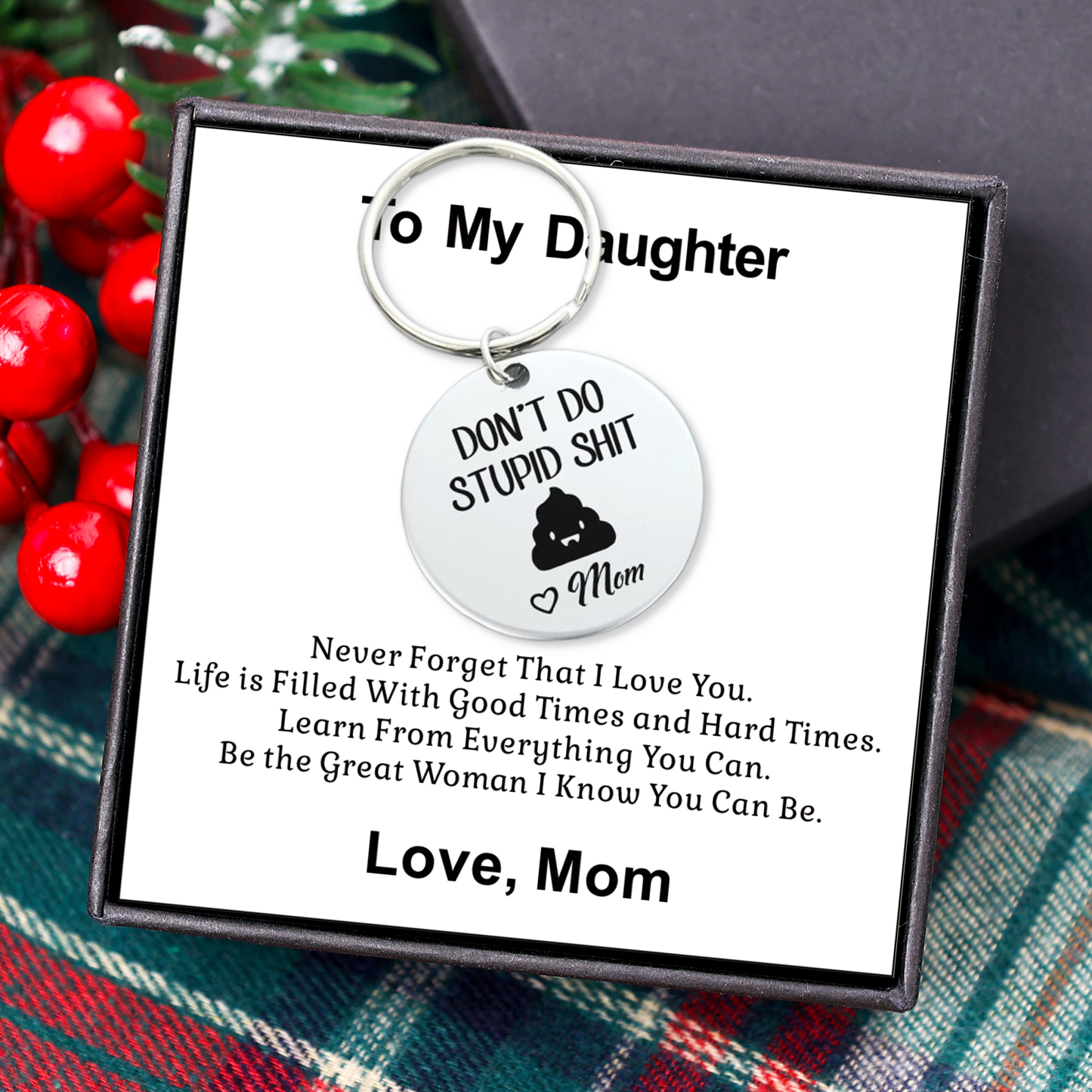 Don't Do Stupid Funny Keychain Custom Text Keyring Personalised Gift For Kids-Jessemade AU