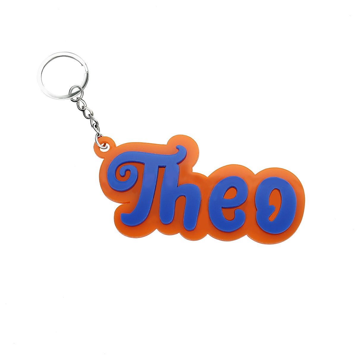 Customise 1 Name Keychain Orange Keychain Back to School Gifts for Kids-Jessemade AU