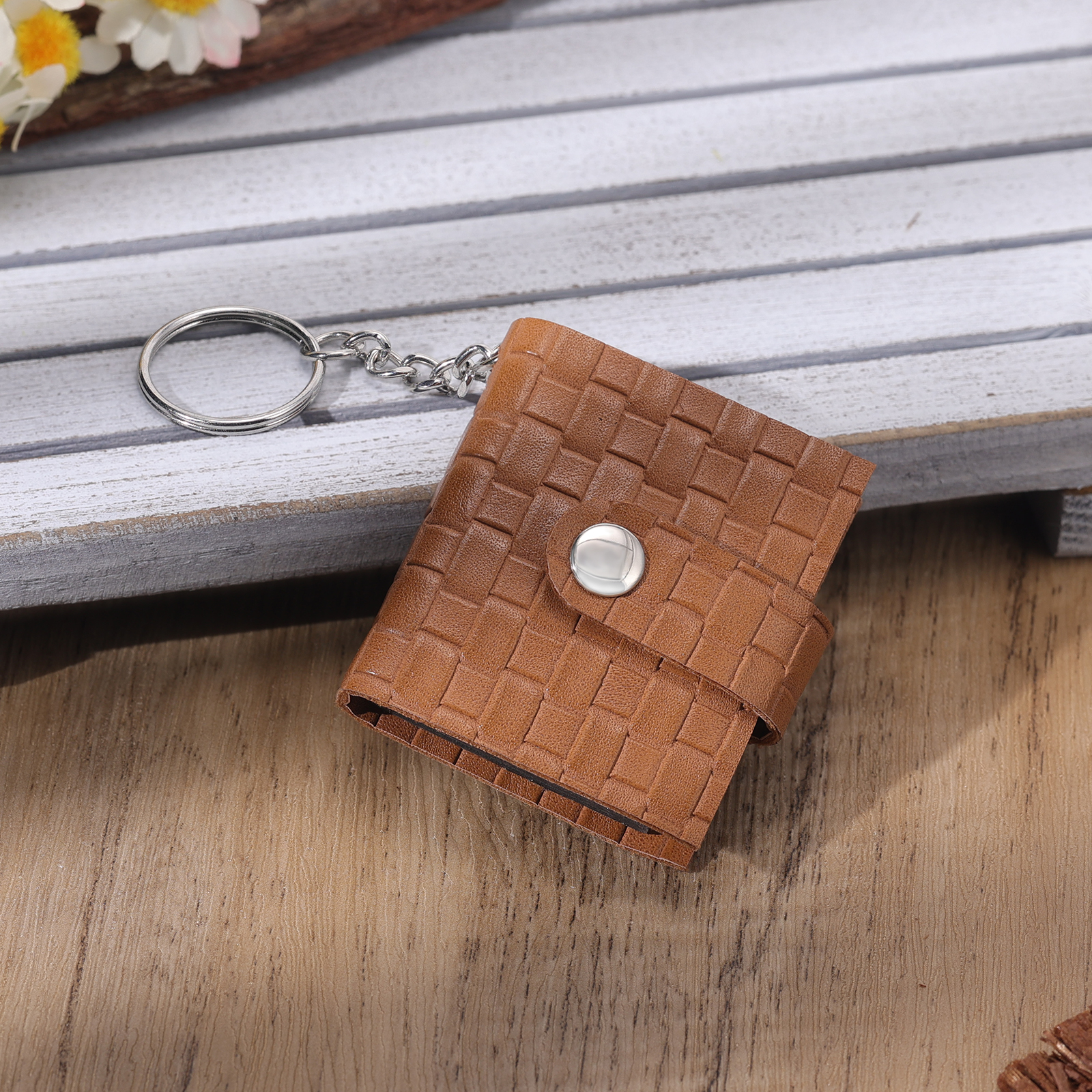 Personalised Photo Album Keychain Custom 5 Photos Leather Keychain Romantic Gifts-Jessemade AU