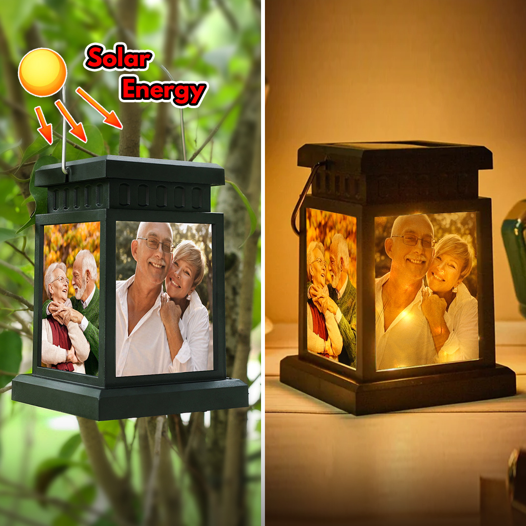 Solar Light Personalised 4 Photos Memorial Lantern Lamp Sympathy Lantern Bereavement Gift Loss of a Loved One-Jessemade AU