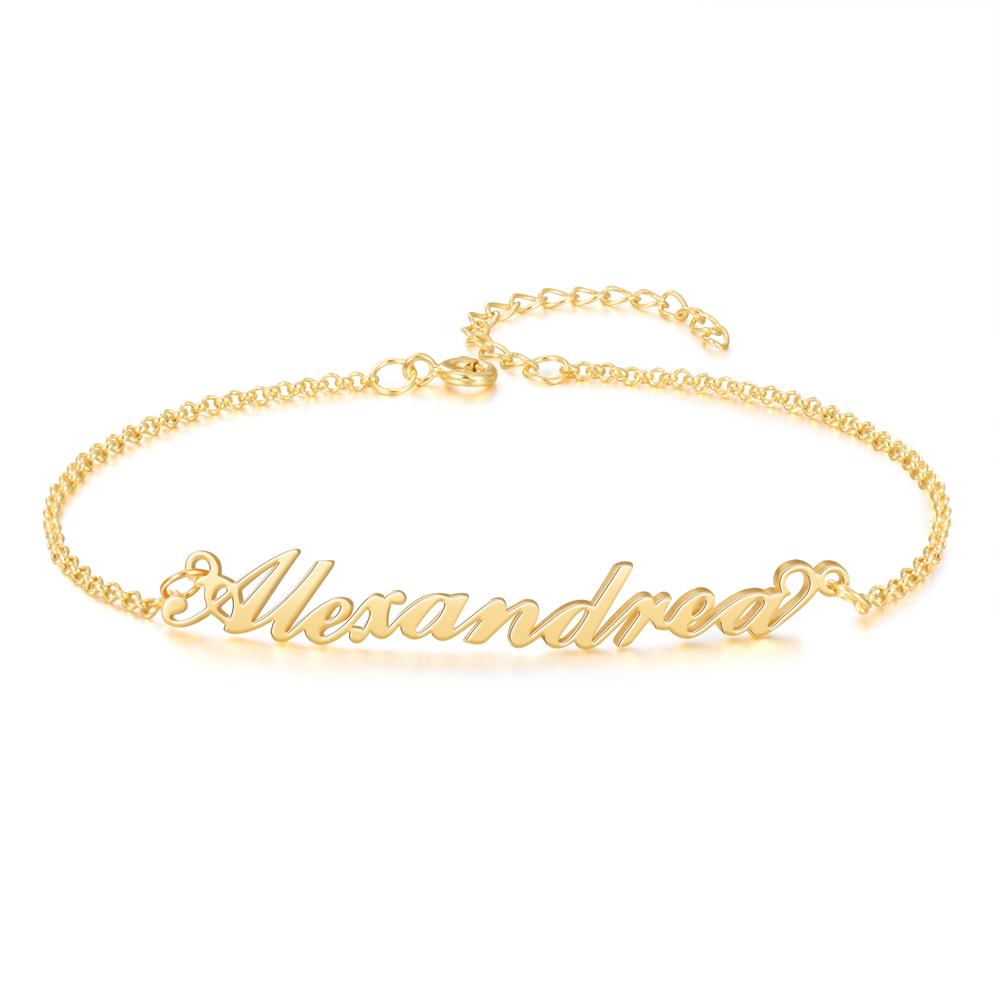 Personalised Bracelet Custom 1 Name Bracelet Gift For Women