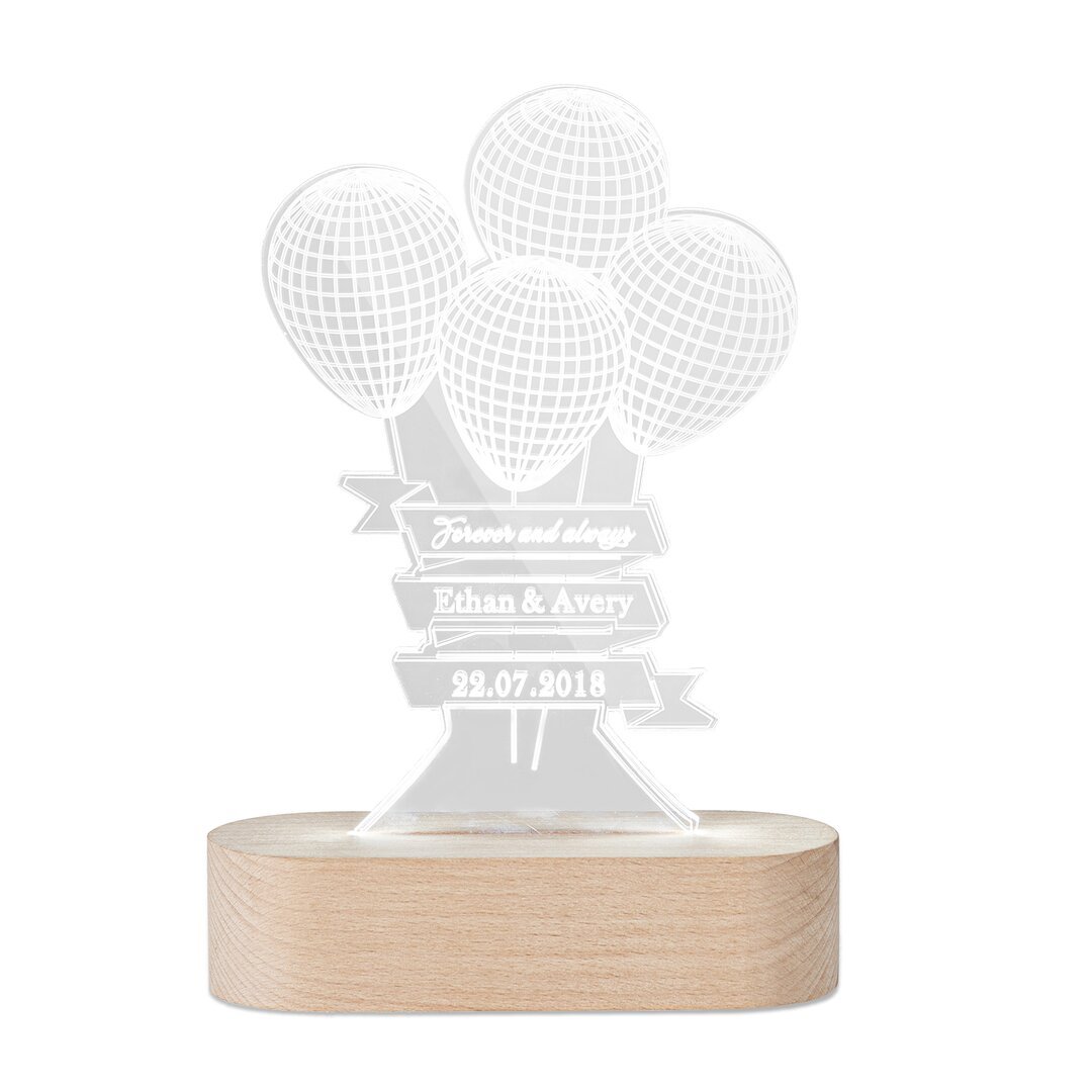 Custom name text time Night Light cute balloon Light Home Decoration Gifts-Jessemade AU
