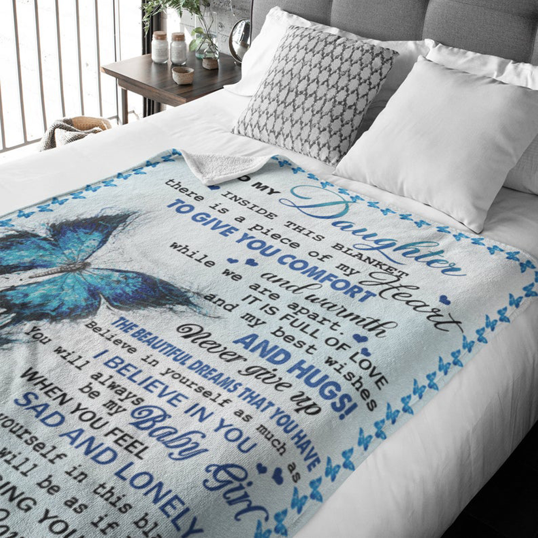 To My Daughter You'll Always Be My Baby Girl Flannel Blanket-Jessemade AU