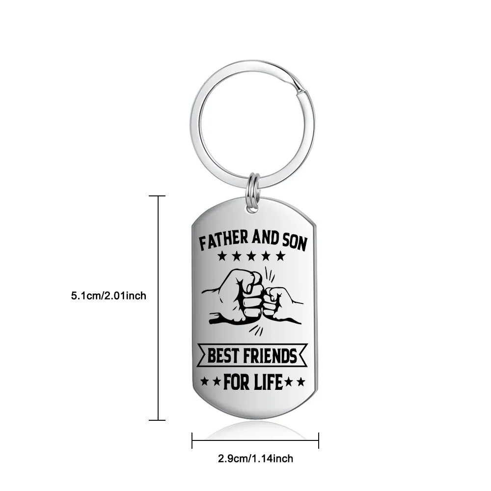 Personalised Father and Son Photo Keychain Best Friends In Life Father Keyring-Jessemade AU
