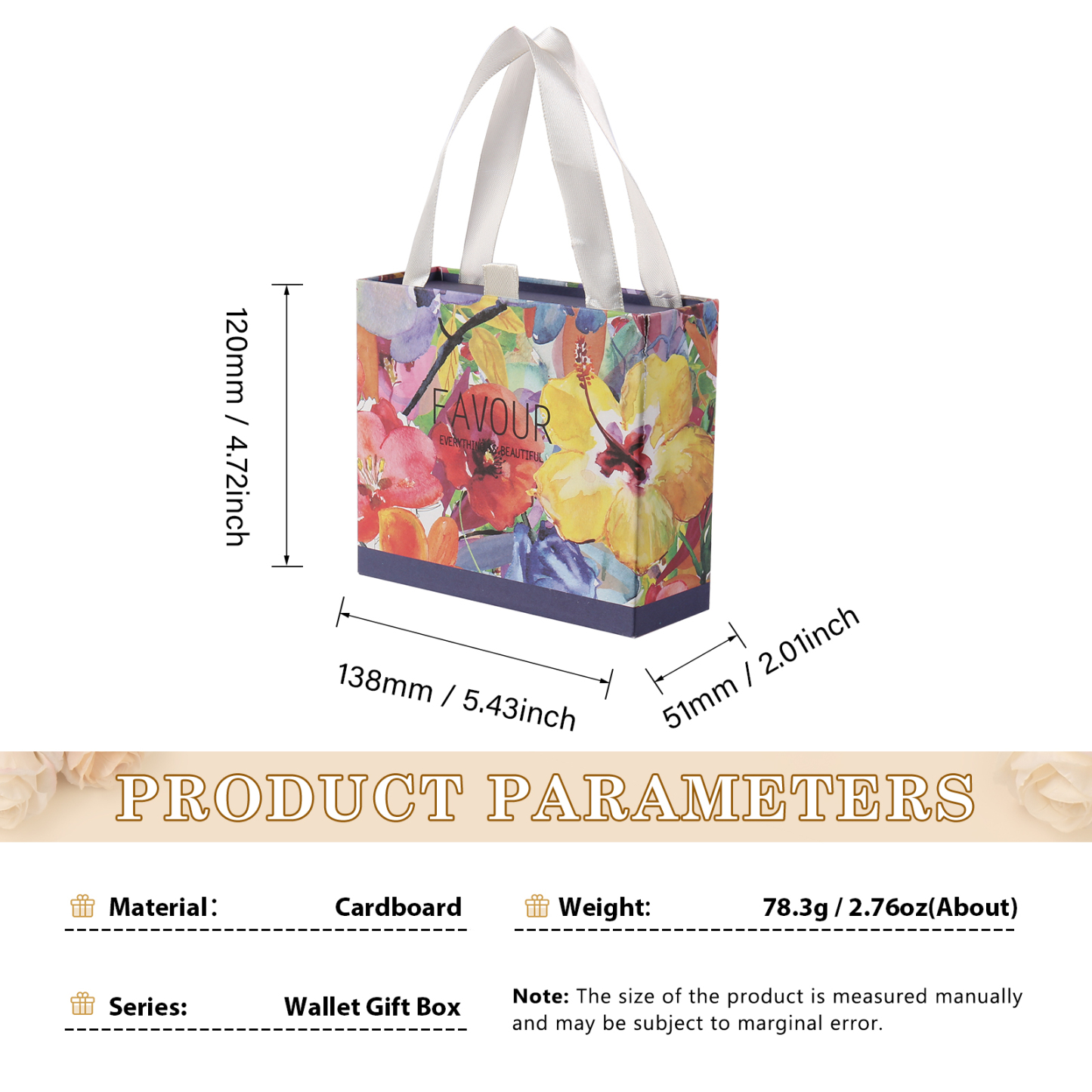 Exquisite Wallet Gift Box Colourful Rectangle Gift Packaging-Jessemade AU