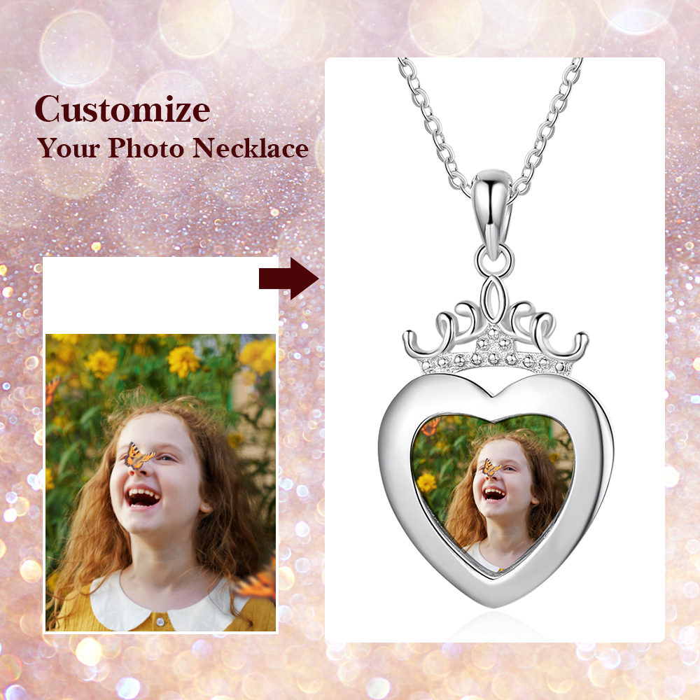 Personalised Heart Photo Necklace Custom Picture Necklace Gifts For Her-Jessemade AU