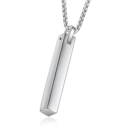 Personalised Initial Vertical Bar Necklace-Jessemade AU