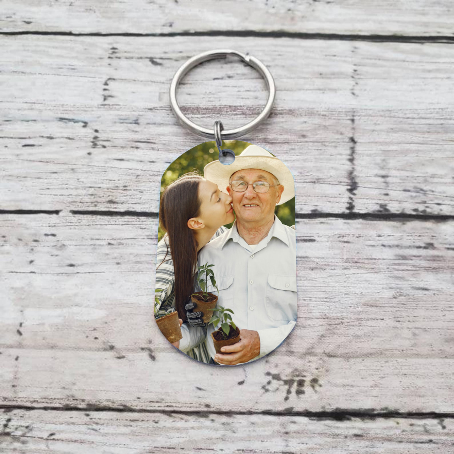 Personalised Memorial Photo Keychain Engrave 1 Name Keychain - I will carry you with me until I see you again - Loss of Loved One-Jessemade AU