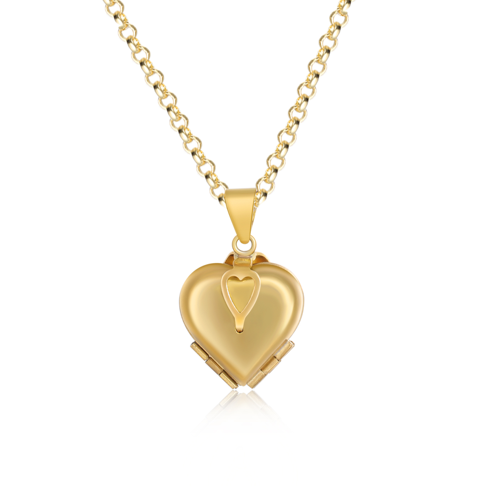 Personalised Heart Photo Locket Necklace Custom 4 Photos Necklace Gifts For Him Her-Jessemade AU