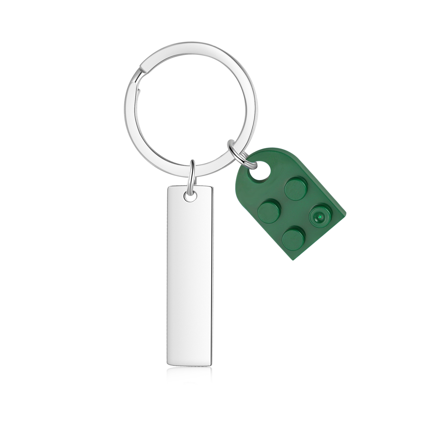 Brick Heart Keyring Set Custom 2 Letters Matching Couple Keychain Valentine's Day Gifts For Couples/Friends-Jessemade AU