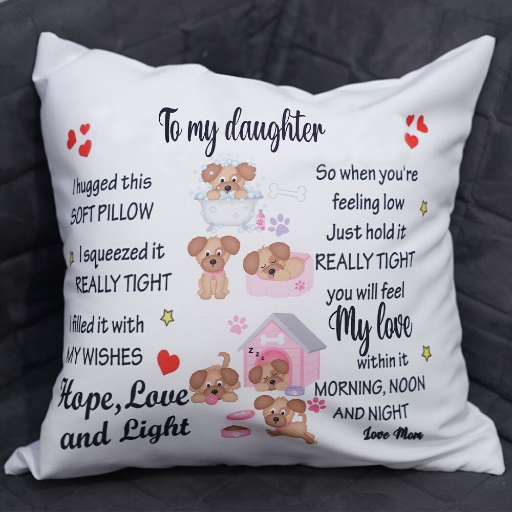 To My Daughter-Personalised Pillow Case-Jessemade AU