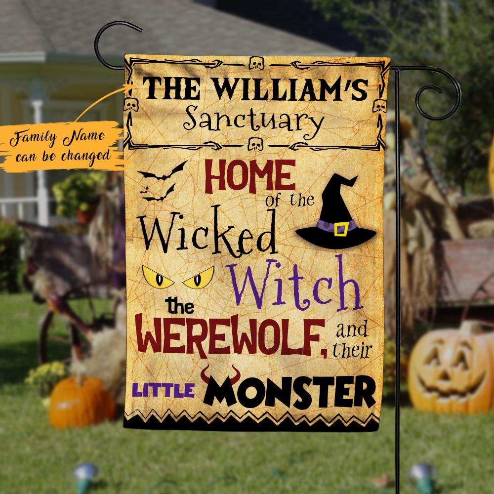 Personalised Halloween Family Sanctuary Garden Flag-Jessemade AU