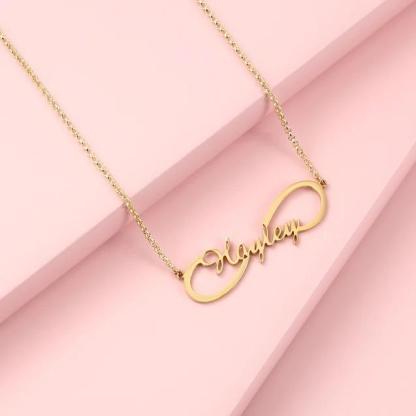 Personalised Infinity Necklace Custom 1 Name Necklace Gift For Women-Jessemade AU