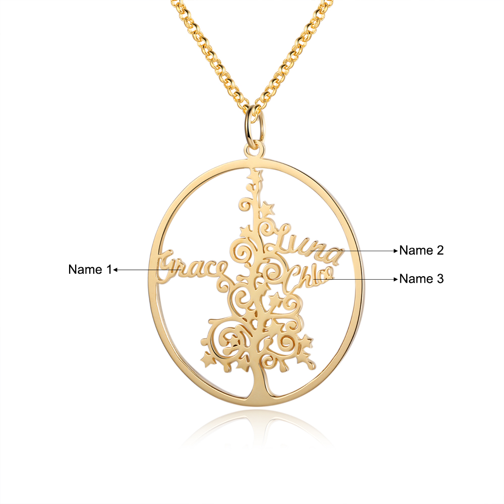 Christmas Tree Custom Name Necklace-Jessemade AU