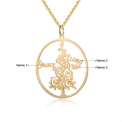 Christmas Tree Custom Name Necklace-Jessemade AU