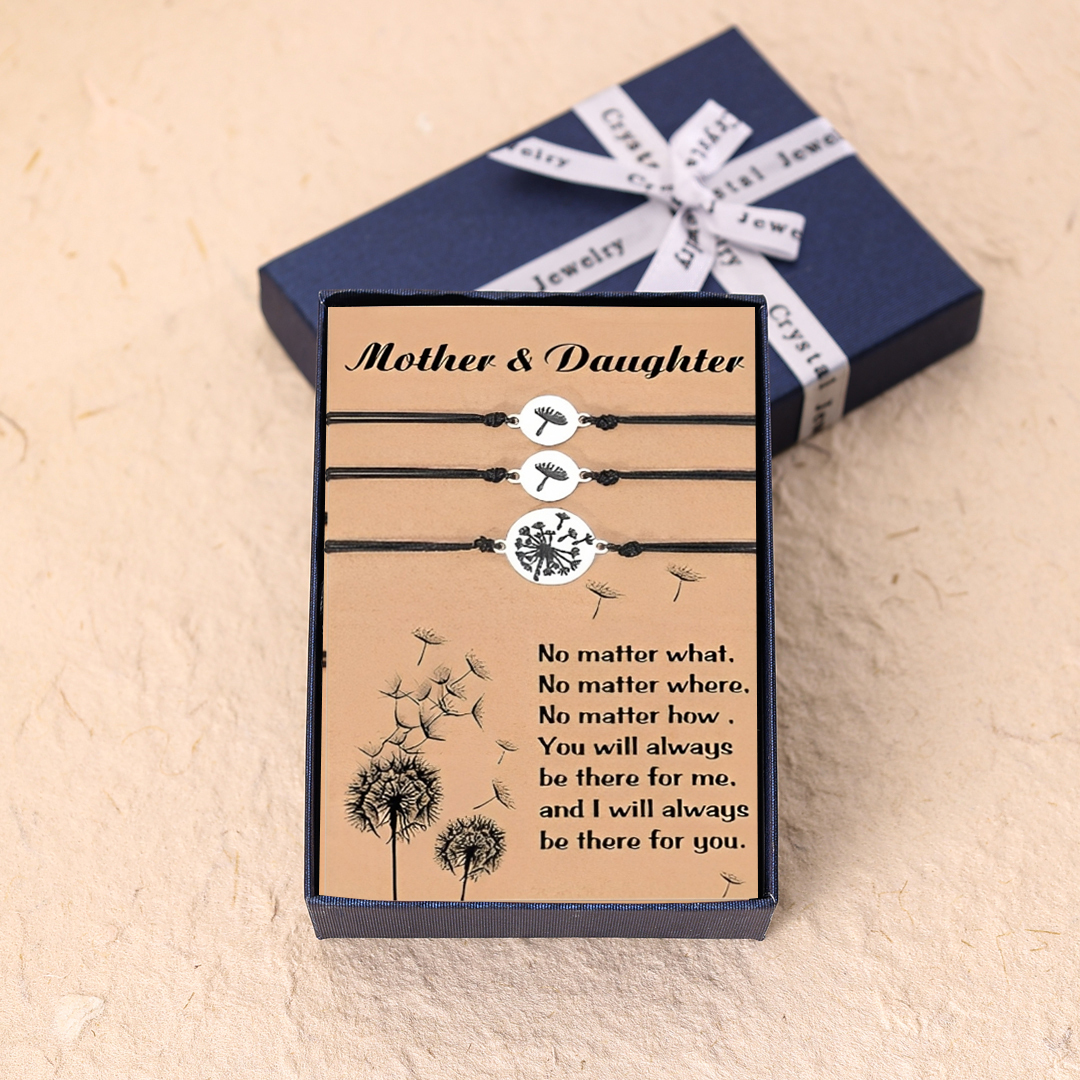 Dandelion Bracelets Mother and Daughter Bracelets Back To School Gifts for Children Adjustable String Bracelet-Jessemade AU