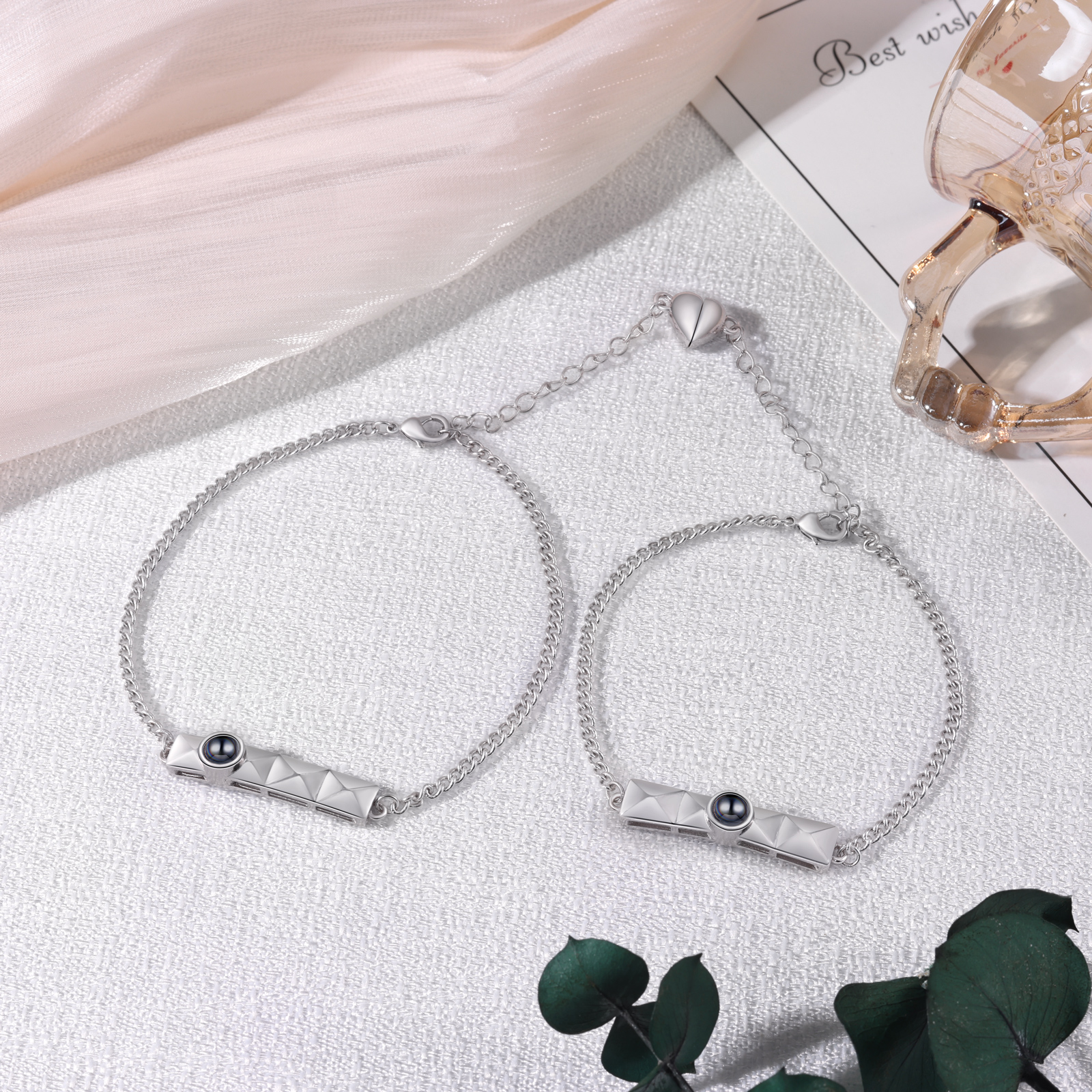 Personalised Magnetic Projection Bracelet Custom Photo Couple Bracelet Creative Gift for Her-Jessemade AU