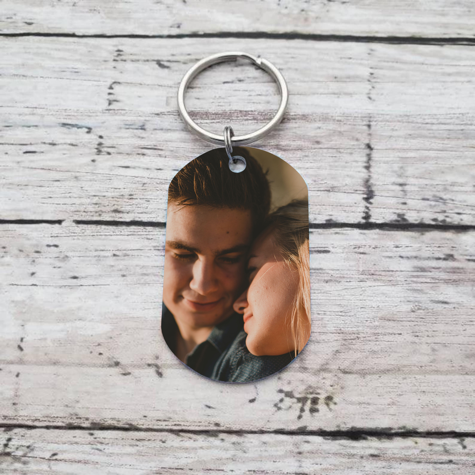 Personalised Couple Photo Keychain Customised 2 Names Keyring Valentine's Day Gifts - GOD BLESSED THE BROKEN ROAD THAT LED ME STRAIGHT TO YOU-Jessemade AU