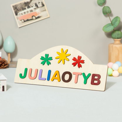 Personalised Kid's Wooden Name Alphabet Puzzle Toy for Toddlers Early Learning Child Toy-Jessemade AU