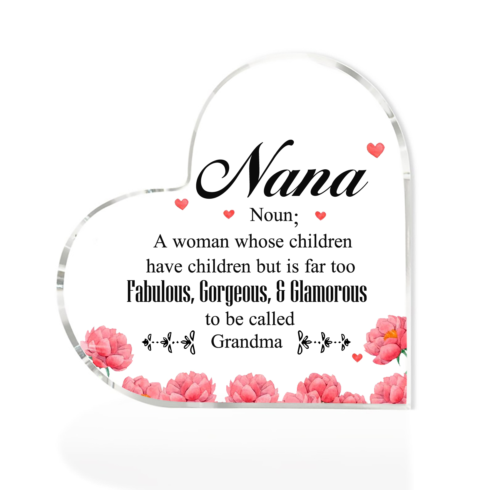To My Grandma Acrylic Heart Keepsake Heart Ornament Special Gift for Grandma-Jessemade AU