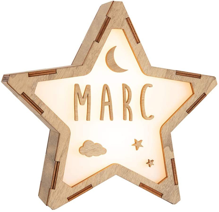Custom Name Kawaii Star Night Light Home Decoration-Jessemade AU