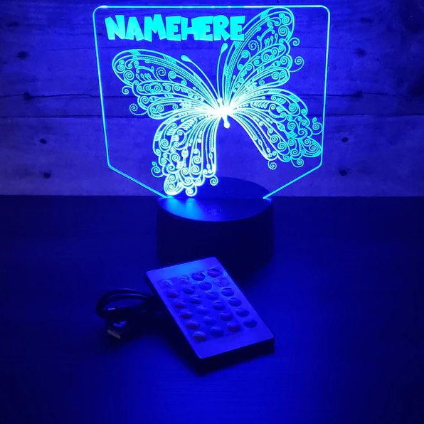 Personalised Butterfly Lamp Personalised LED Sign Custom Colourful Name Night Light Gifts For Kids-Jessemade AU