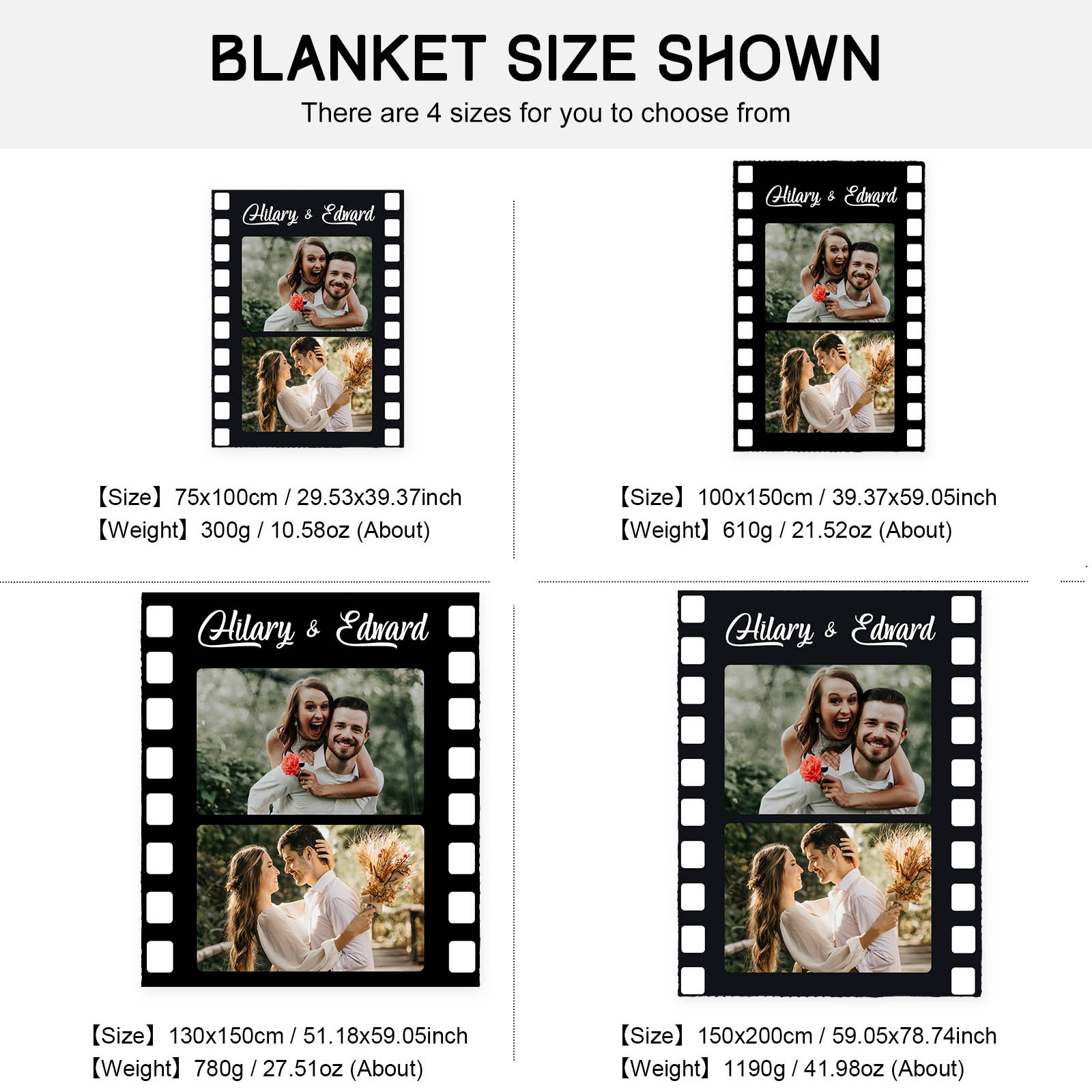 Personalised Couple Blanket Custom Photo Sweet Gift For Her-Jessemade AU