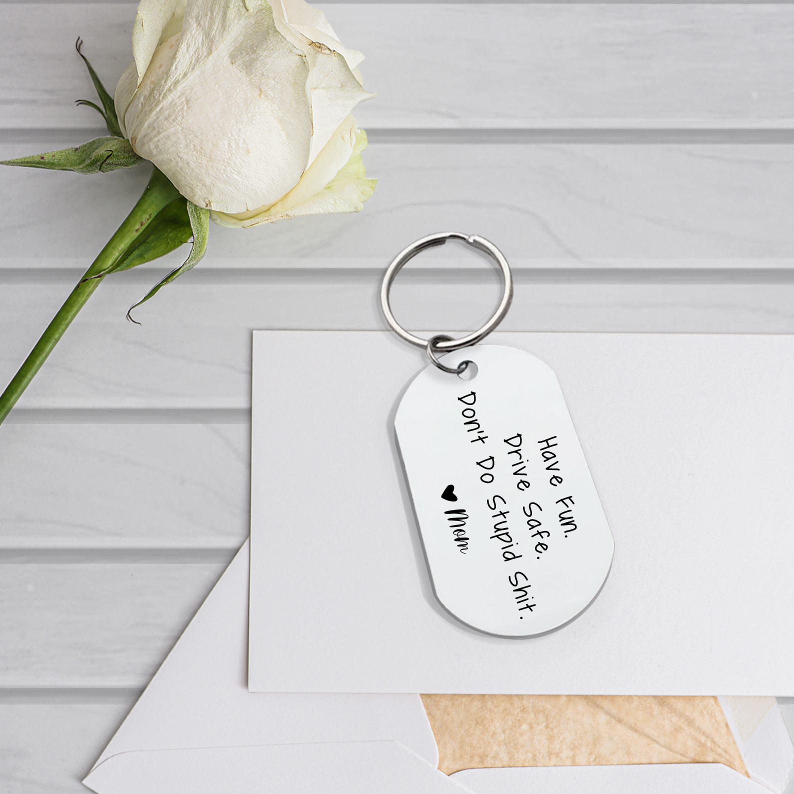 Don't Do Stupid Funny Keychain Custom Name Keyring Have Fun Drive Safe Keychain Gift for Kids-Jessemade AU