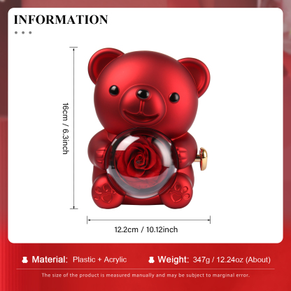 Bear Exquisite Gift Box Red Pink Rose Gift Packaging-Jessemade AU