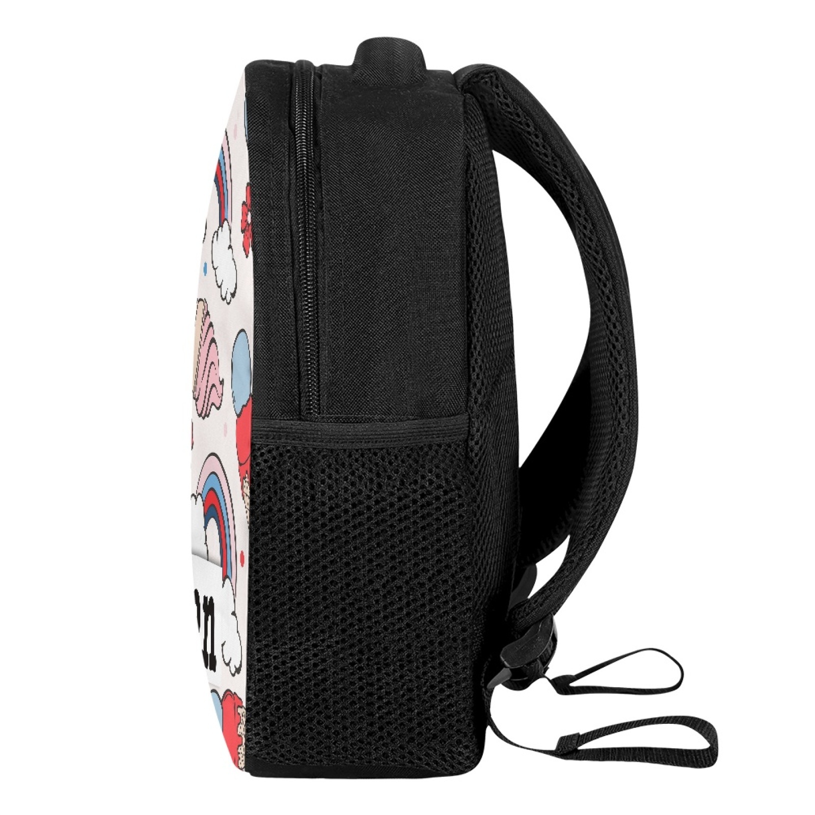 Custom Name Schoolbag Ice Cream Rainbow Backpack Personalised School Bag for Kids-Jessemade AU