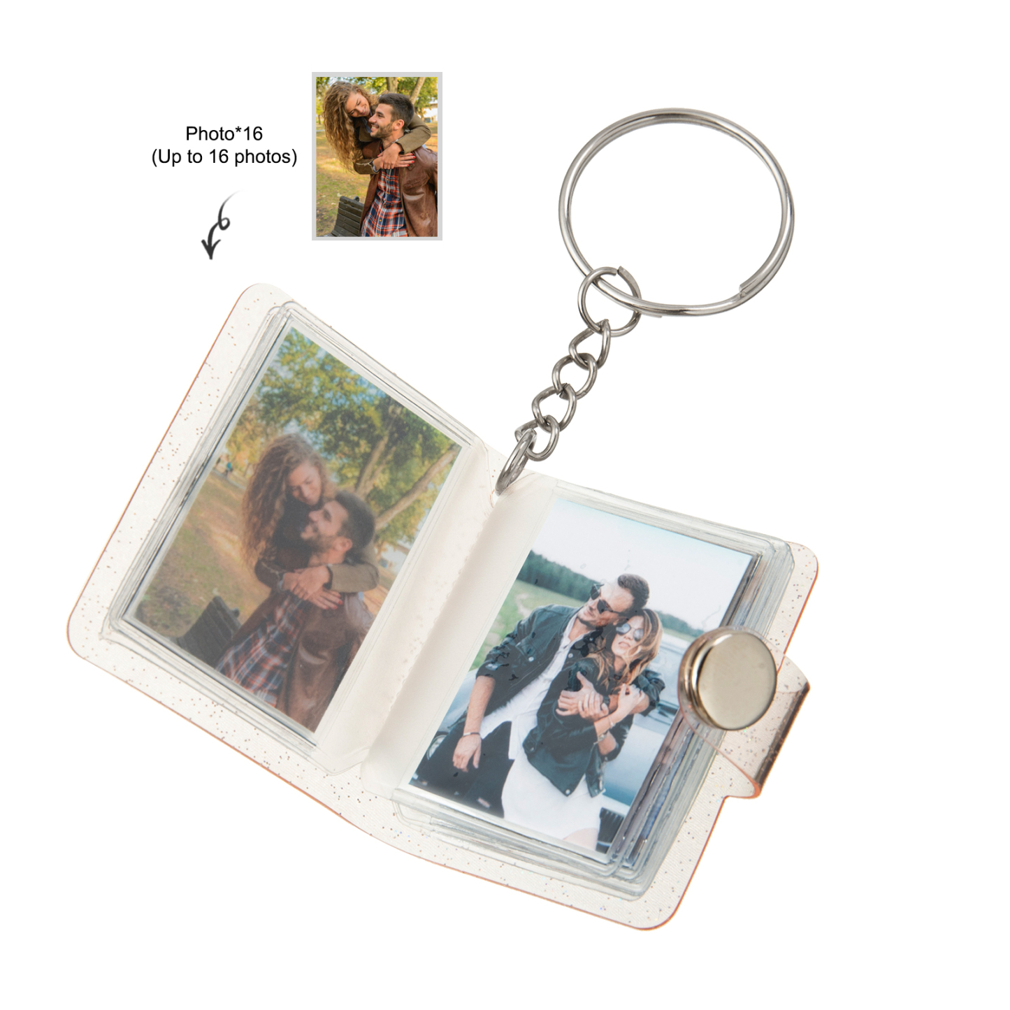 Personalised Mini Photo Album Keychain Custom 16 Photos Keychain Scrapbook  Romantic Gifts-Jessemade AU
