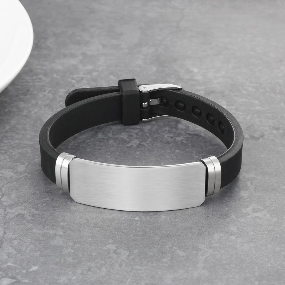 Fashion Personalised  Jewelry Custom Name Men's Bracelets Gift for Dad-Jessemade AU