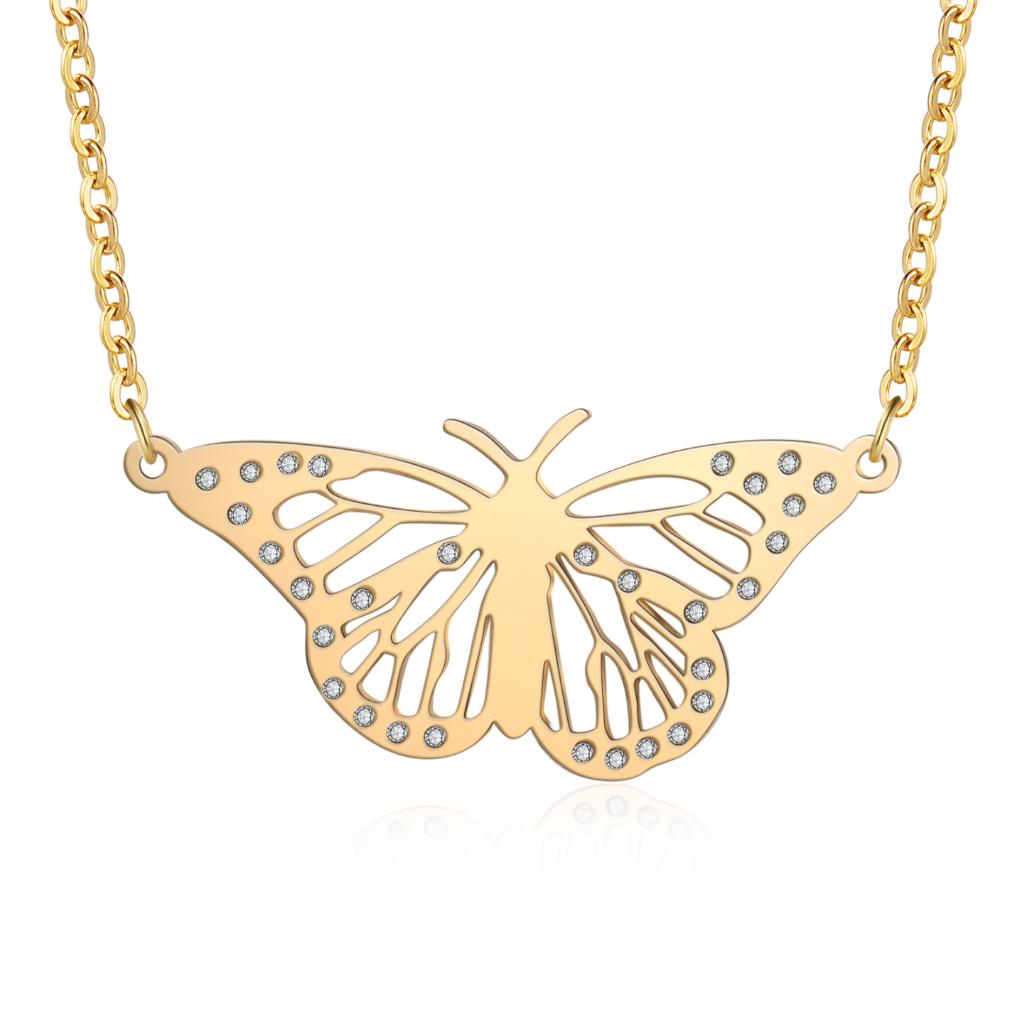 Personalised Butterfly Name Women's Necklace-Jessemade AU