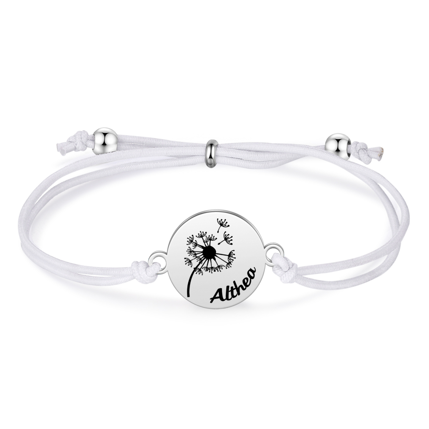 2 Pcs Dandelion Bracelet Set Custom 2 Names Adjustable Bracelets Back to School Gifts for Daughter-Jessemade AU