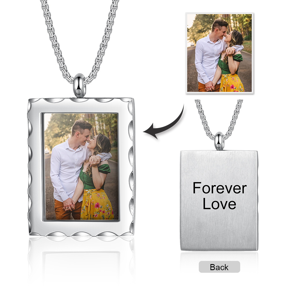 Personalised Photo Necklace Custom Message Gifts For Her-Jessemade AU