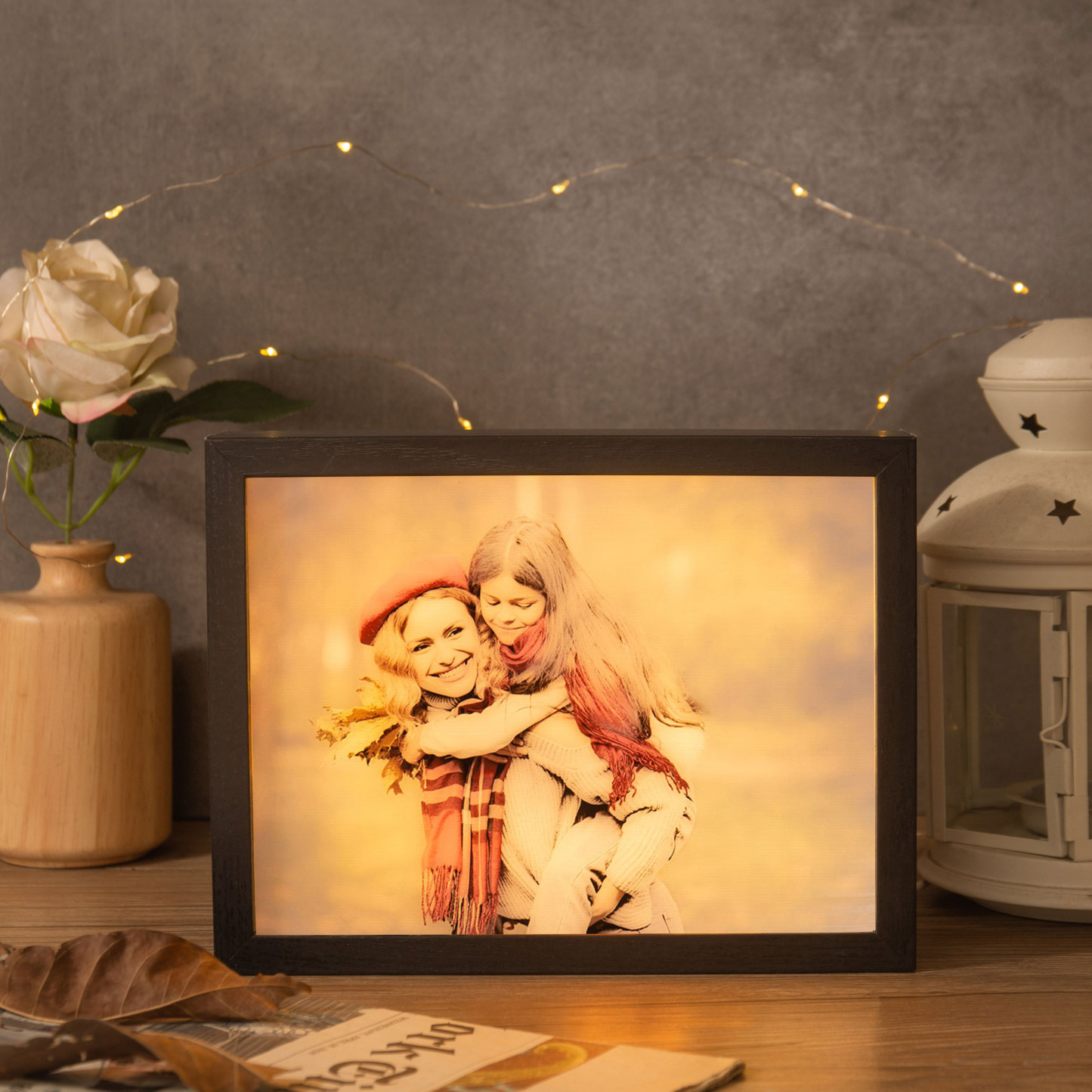 Personalised Photo Frame Night Light Changeable Colour Lamp Home Decor Personalised Gifts for Family Friends-Jessemade AU