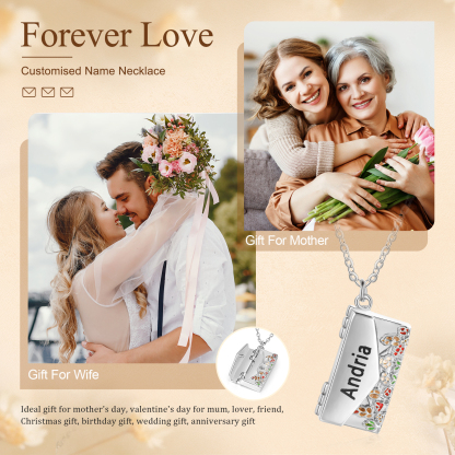 Personalised Women's Necklace Customised Name Envelope Necklace Gifts for Her-Jessemade AU