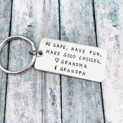 Be Safe Have Fun Make Good Choice Keychain New Drive Gifts for Kids-Jessemade AU