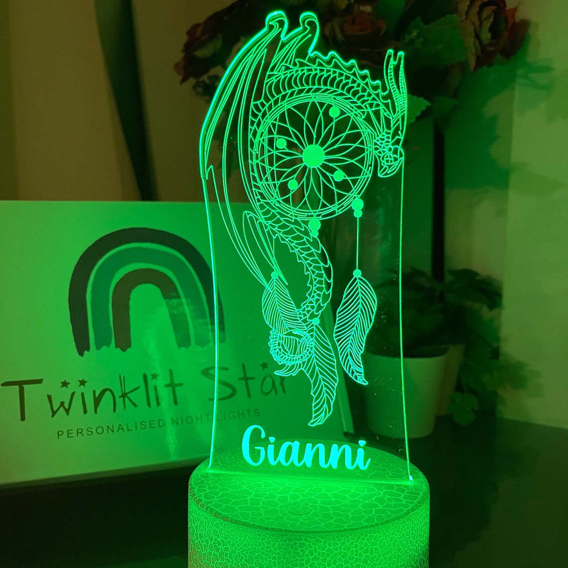 Personalised Dream Catcher Night Light Custom Name Gifts For Kids-Jessemade AU