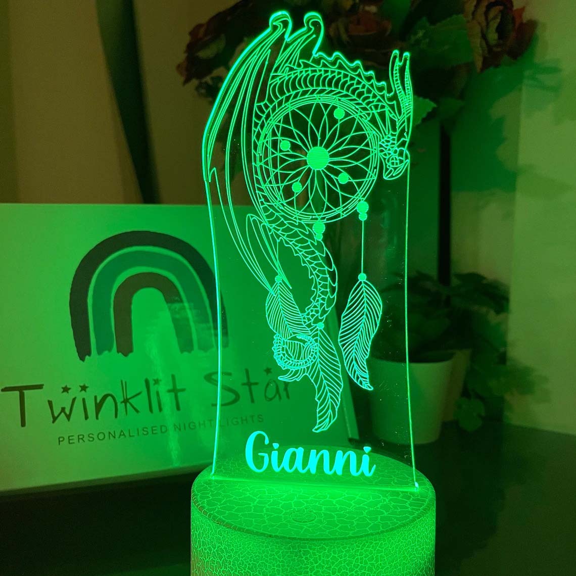 Personalised Dream Catcher Night Light Custom Name Gifts For Kids-Jessemade AU