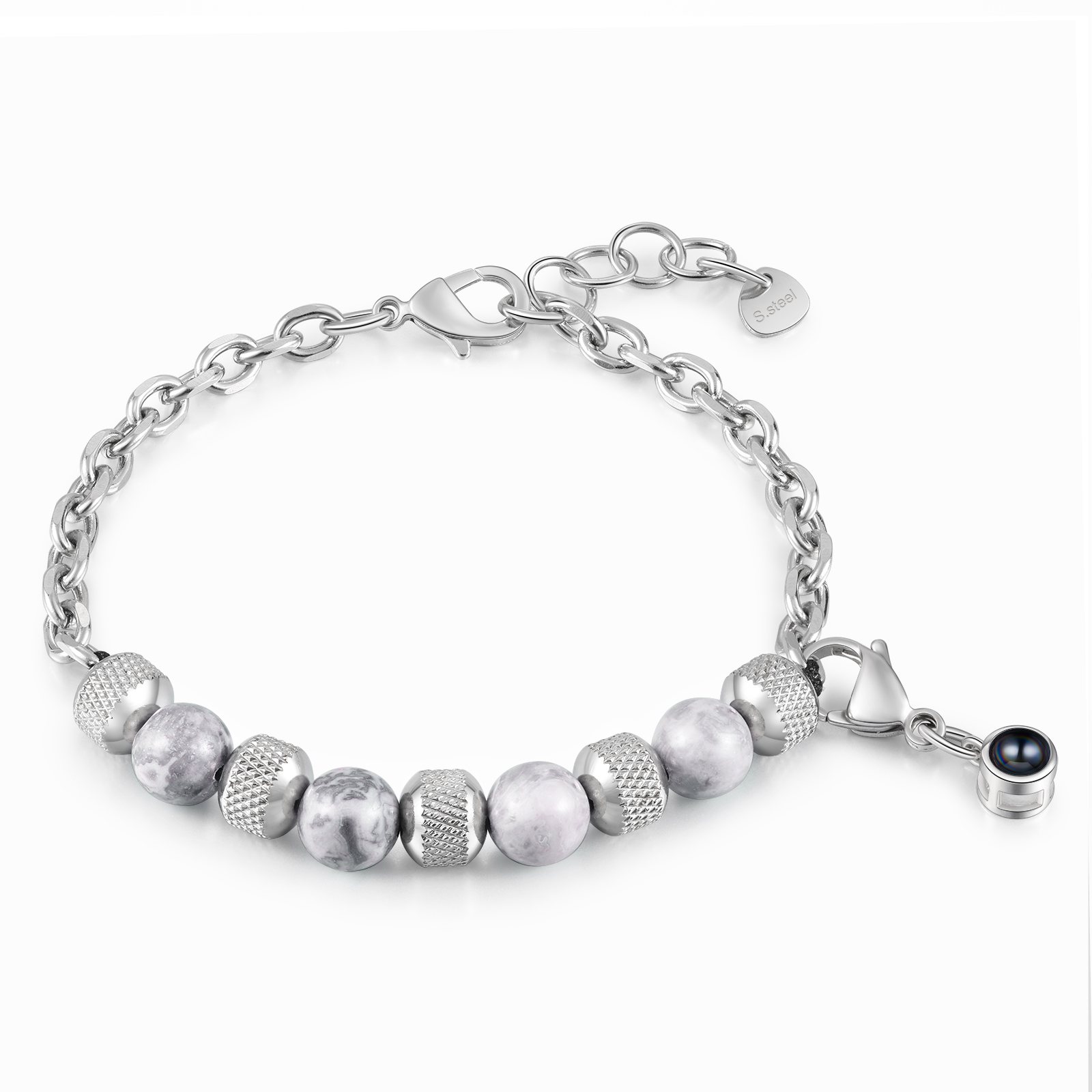 Personalised Projection Bracelet Custom Photo Bracelets Stainless Steel Adjustable Bracelet Creative Gift for Women/Girls-Jessemade AU