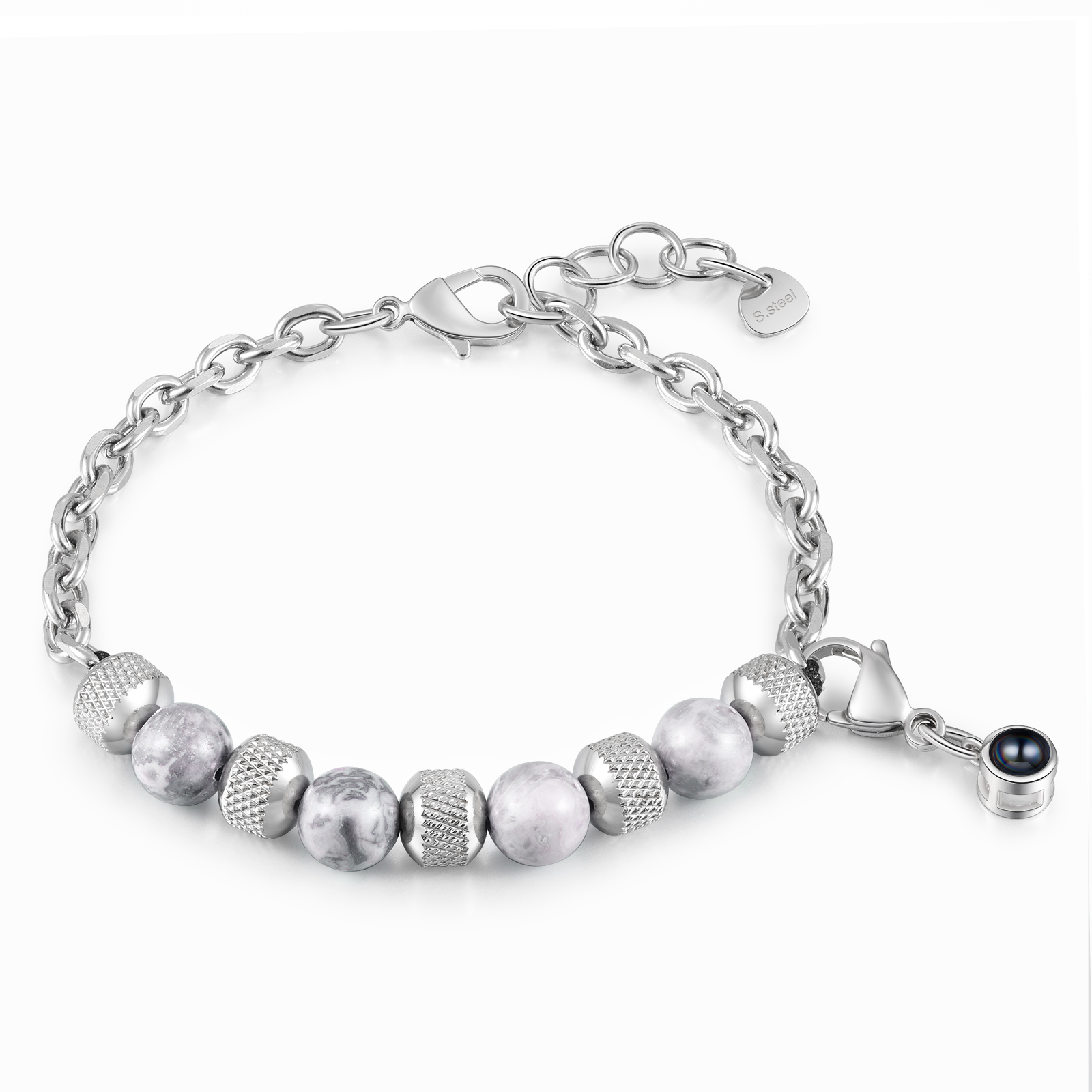 Personalised Projection Bracelet Custom Photo Bracelets Stainless Steel Adjustable Bracelet Creative Gift for Women/Girls-Jessemade AU