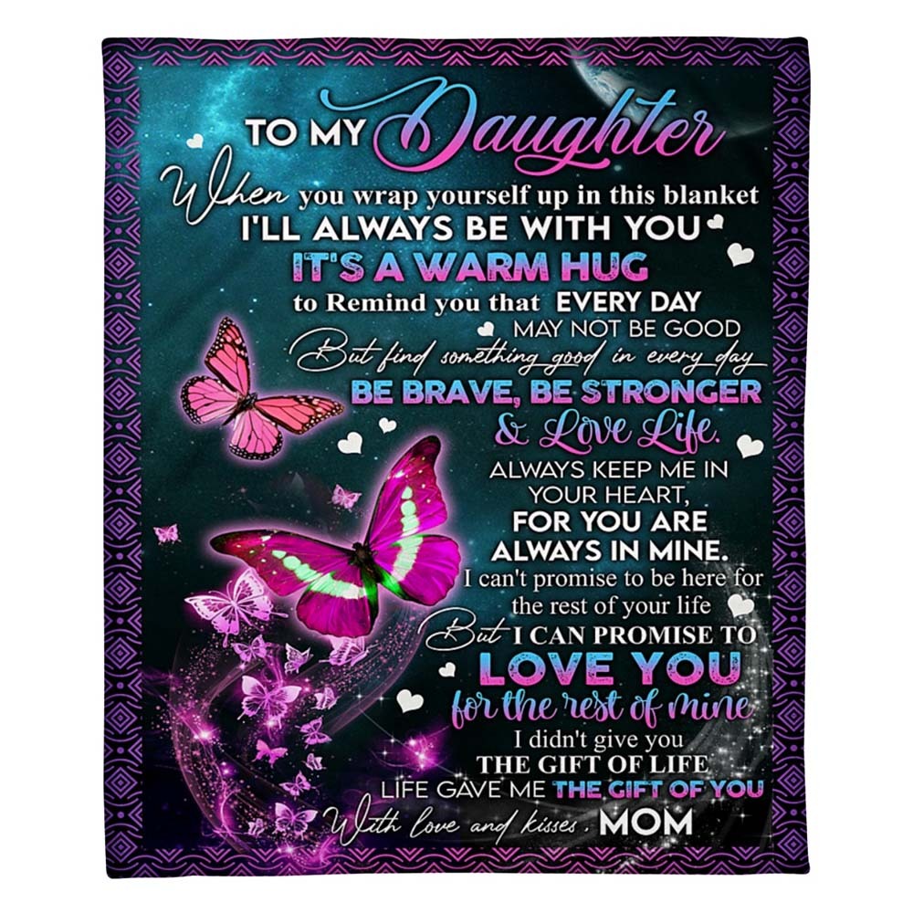 Mom To Daughter, When You Wrap Yourself up In This Blanket, Fleece Blanket-Jessemade AU
