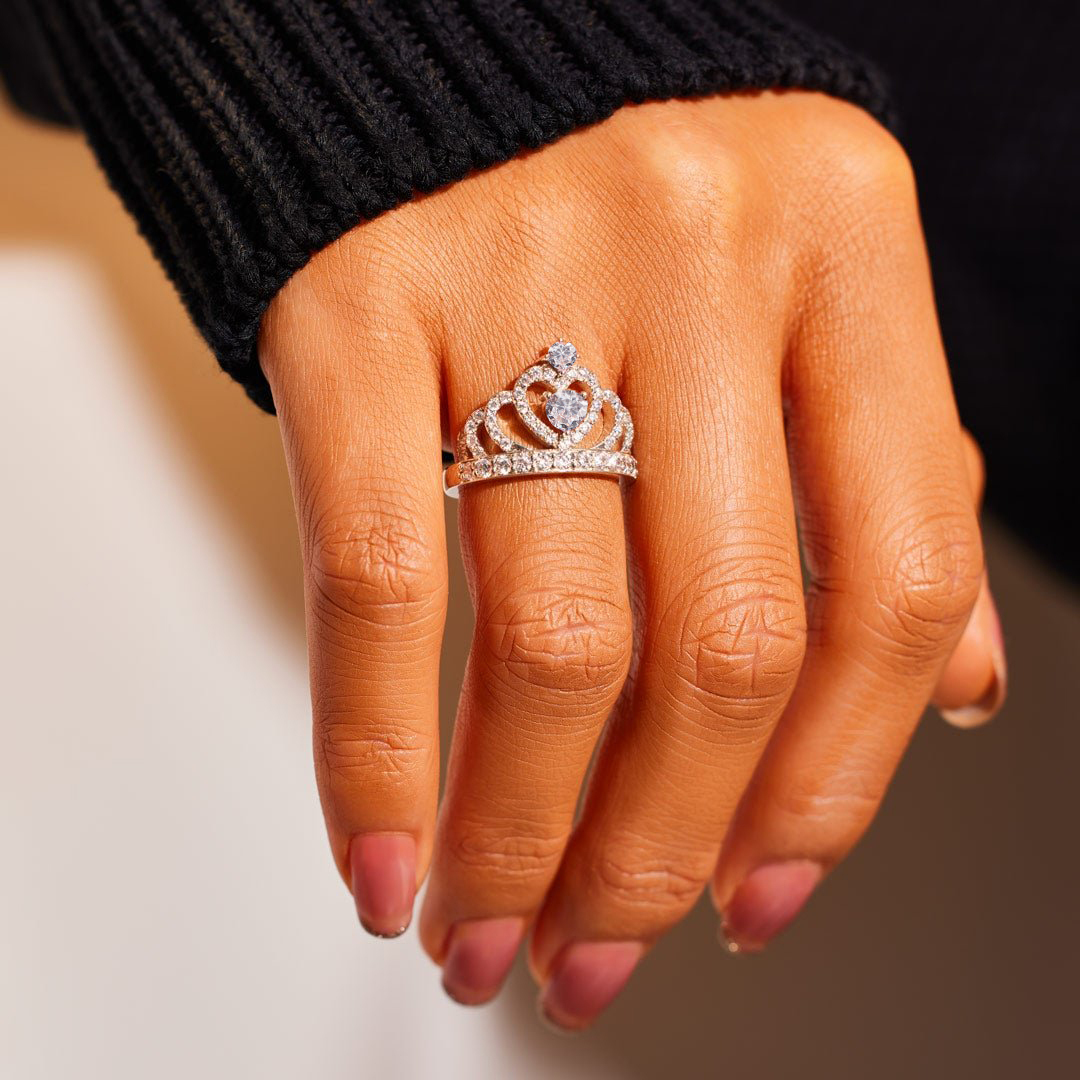 Dad To Daughter, No matter how much you grow up, Princess Crown Ring With Card, Gifts For Her-Jessemade AU