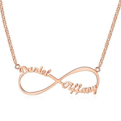 Personalised Infinity Necklace Custom 2 Names Necklace Gift For Women-Jessemade AU